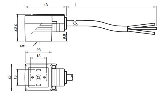 阀门连接器 VMA-2+P/Z2-3M-PUR-0，75