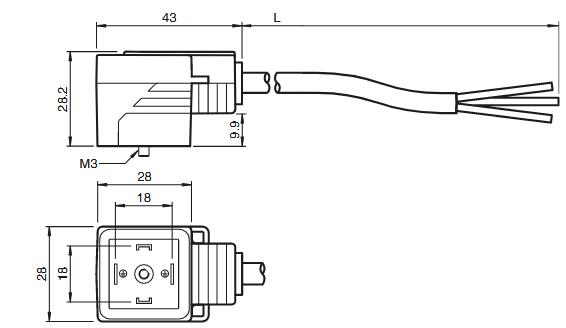 阀门连接器 VMA-2+P/Z2-5M-PUR