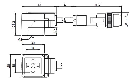 阀门连接器 VMA-2+P/Z2-5M-PUR-V1-G