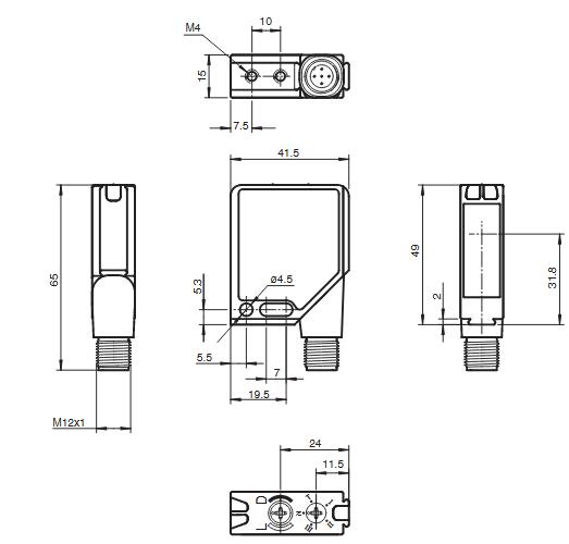 反射板型光电传感器 MLV12-54-G/32/124