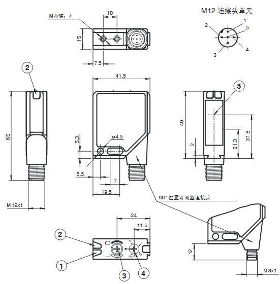 反射板型光电传感器 MLV12-54-G/76b/115/128