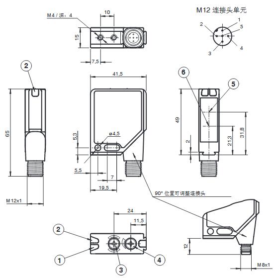 反射板型光电传感器 MLV12-54/32/82b/124