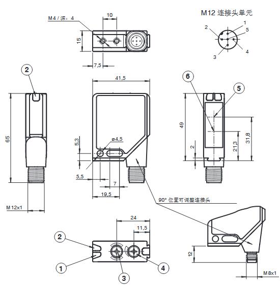 反射板型光电传感器 MLV12-54/49/124