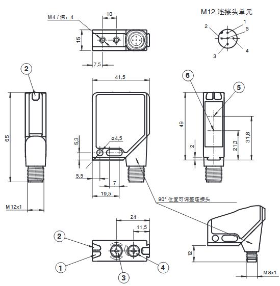 反射板型光电传感器 MLV12-54/76b/115/128