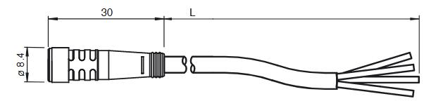 内螺纹连接器 ML29 Kupplungsdose 3m 4polig