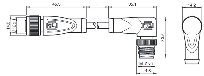 电缆连接器 V1-G-0，3M-PUR-V1-W