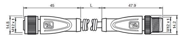 电缆连接器 V1-G-0，5/2，5M-PUR-V1-G