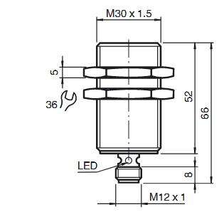 电感式传感器 NBB15-30GM50-E3-V1-M