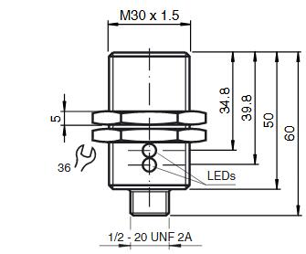 电感式传感器 NBB15-30GM50-US-V12