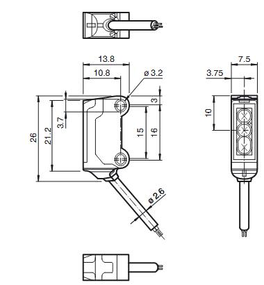 对射型光电传感器 OBE10M-R3-SE2-0，2M-V31-L