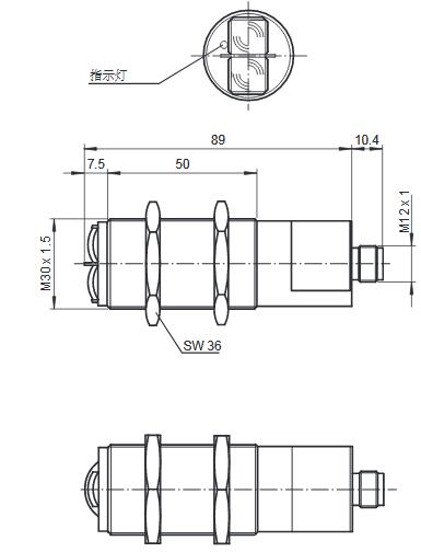 漫反射型传感器 GLV30-8-H-150-IR/47/73c