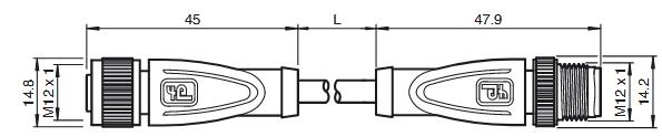 连接电缆 V1-G-15M-PVC-V1-G