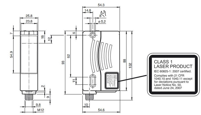 距离传感器 VDM28-50-R1-IR-IO/73c/110/122