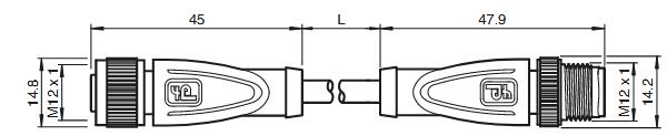 连接电缆 V1-G-3M-PVC-V1-G