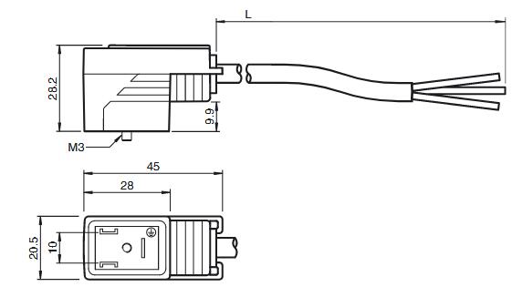 阀门连接器 VMB-2+PR/Z2-10M-PUR