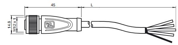 内螺纹连接器 V15-G-BK10M-PUR-O2/CAN