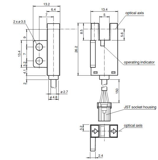 光电槽形传感器 GL5-F/45a/59/115e