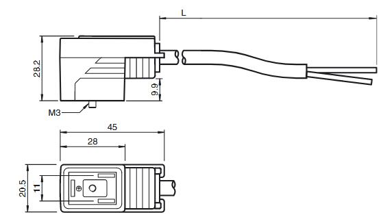 阀门连接器 VMBI-2R/L1-0，8M-PVC-Y246770