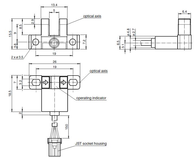 光电槽形传感器 GL5-L/45a/59/115e