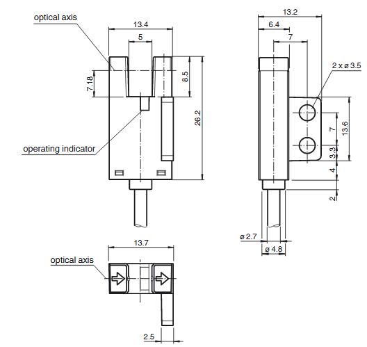 光电槽形传感器 GL5-R/43a/115-5M