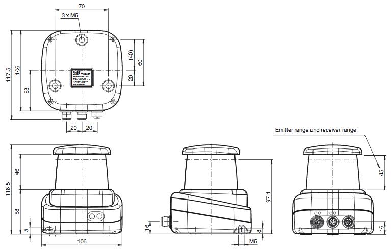 2-D激光扫描器 OBD30M-R2000-1L-Y295507