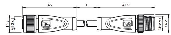 连接电缆 V1-G-BK10M-PUR-A-V1-G