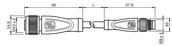 连接电缆 V1-G-BK0，3M-PUR-U-V31-GM