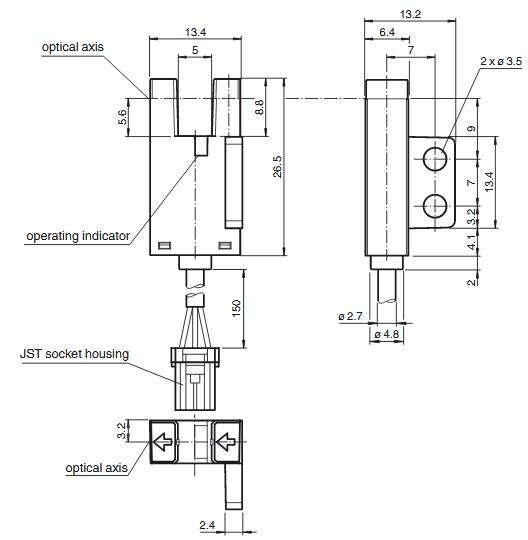光电槽形传感器 GL5-R/46a/59/115e