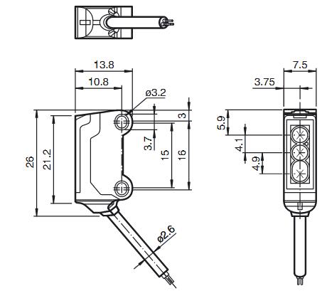 激光逆向反射传感器 OBR2000-R3-E2-0，2M-V3-L