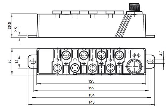 AS-Interface传感器/执行器模块 VAA-4E4A-G16-ZEJ/E2L