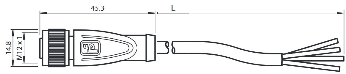 NAMUR电缆连接器 V1-G-N4-5M-PUR