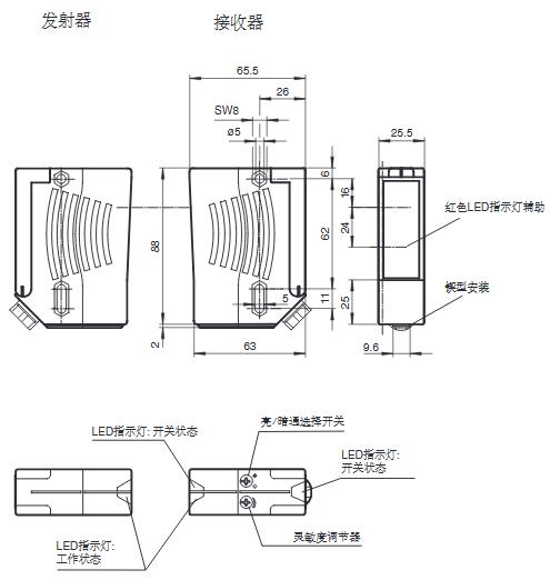 对射型光电传感器 LA29/LK29-Z-F2/31/116-SET