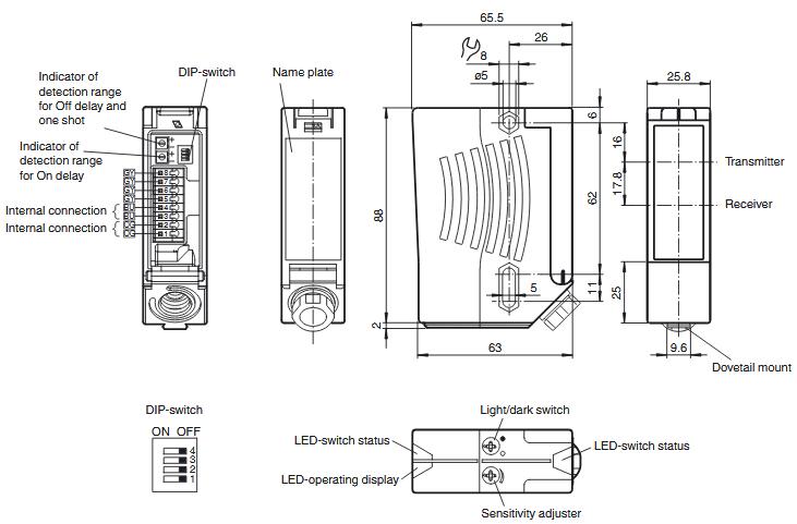 反射板型光电传感器 RL28-55-V-Z/47/82b/116