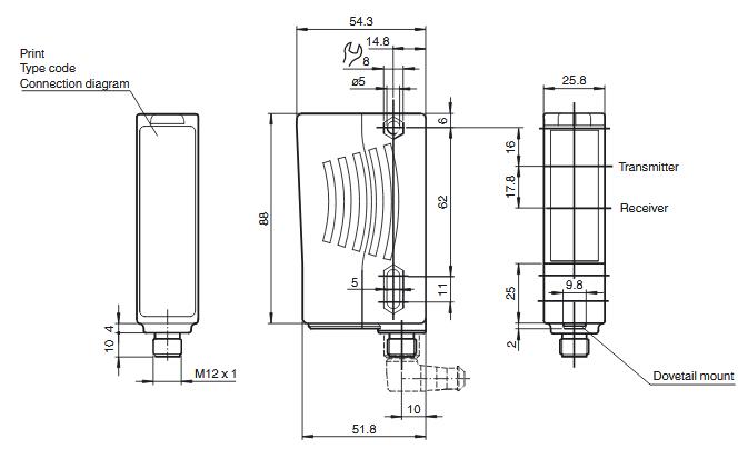 反射板型光电传感器 RL28-55/47/76a/105