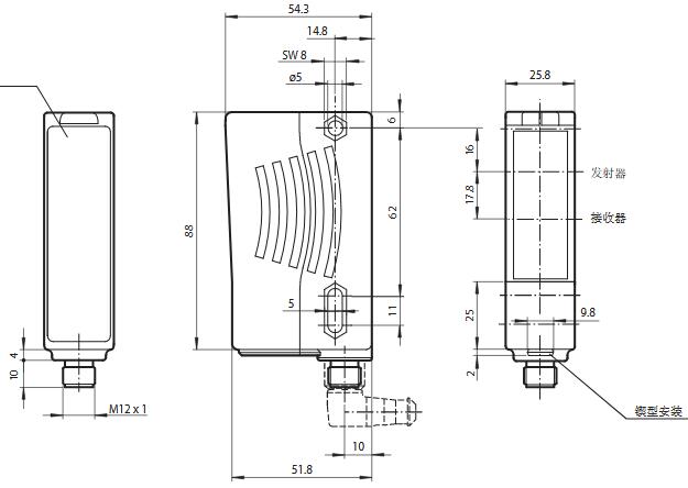 反射板型光电传感器 RL28-55/49/82b/105