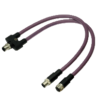 Y connection cable ICZ-3T-0,3M-PUR ABG-V15B-G