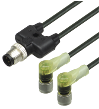 Y连接电缆 V1-W-E2-BK0，3M-PUR-A-T-V1-G