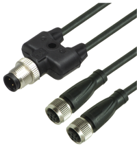 Y型连接电缆 V1-G-BK0，3M-PUR-U-TEE-V1-G